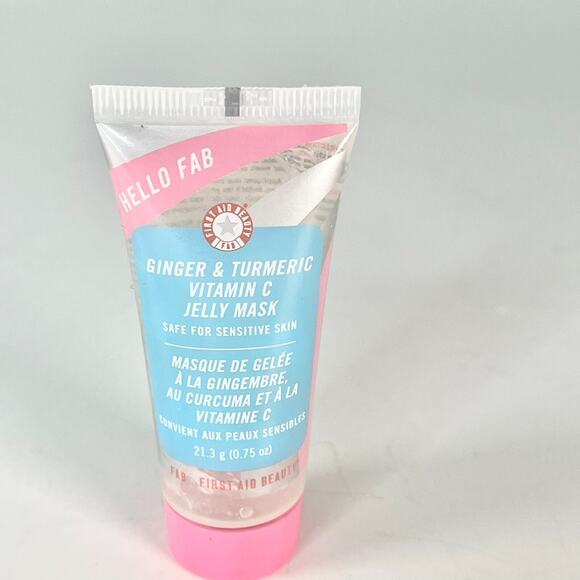 First Aid Beauty FAB Ginger & Tumeric Vitamin C Jelly Mask Travel .75 fl oz New - Picture 1 of 5